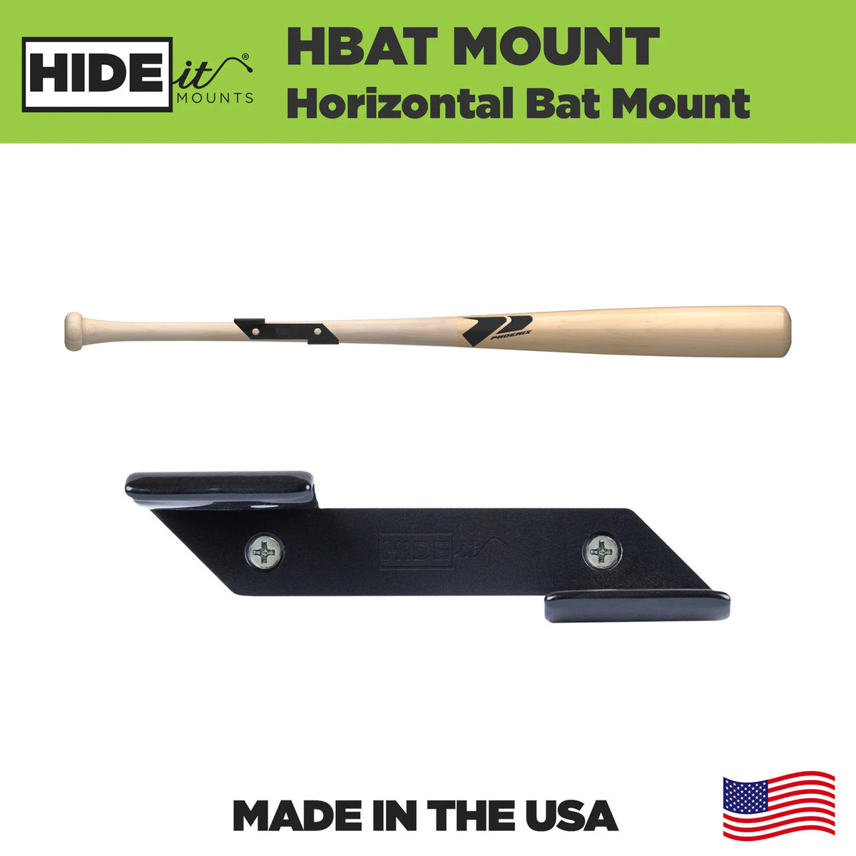 Phoenix Bats | HIDEit Mounts | Horizontal Bat Mount